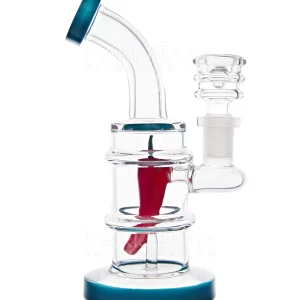 Bent Neck Chili Perc Glass Water Pipe