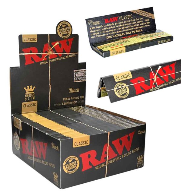 Raw black rolling paper